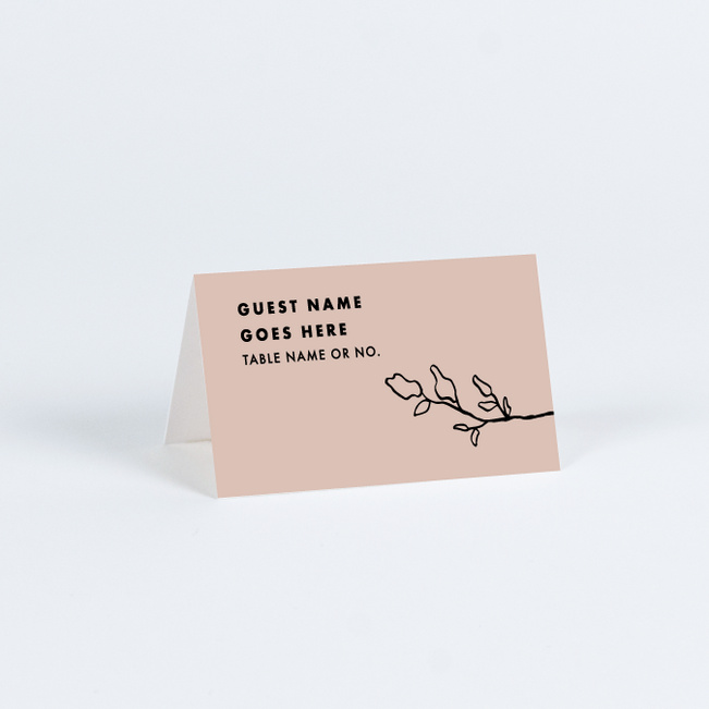 Lasting Love Wedding Name Cards & Place Cards - Brown