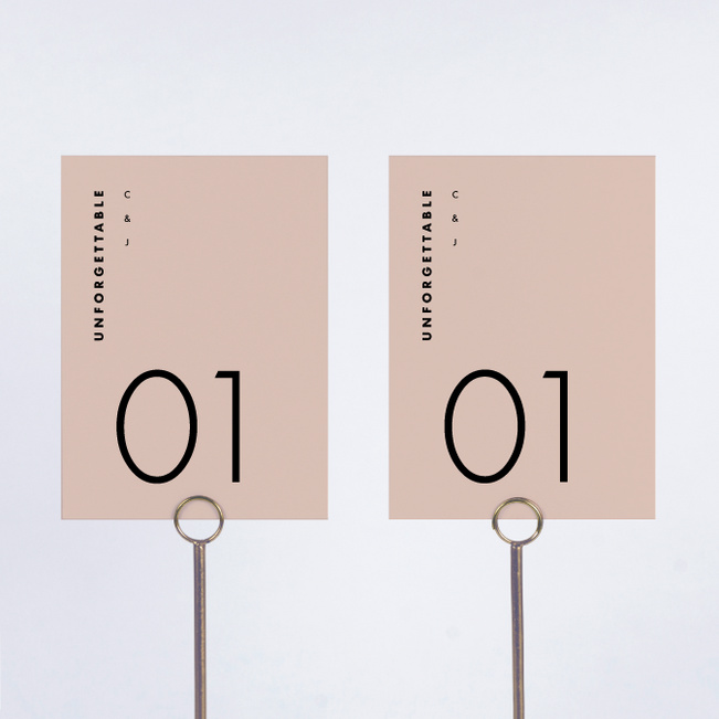 Lasting Love Wedding Table Cards - Brown