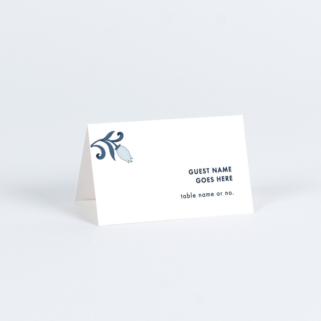 Romantic Simplicity Wedding Name Cards & Place Cards - Blue