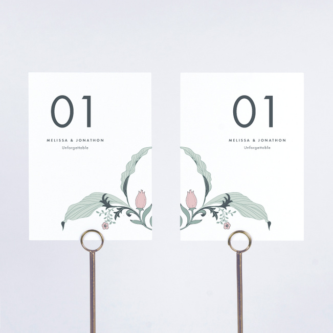 Romantic Simplicity Wedding Table Cards - Multi