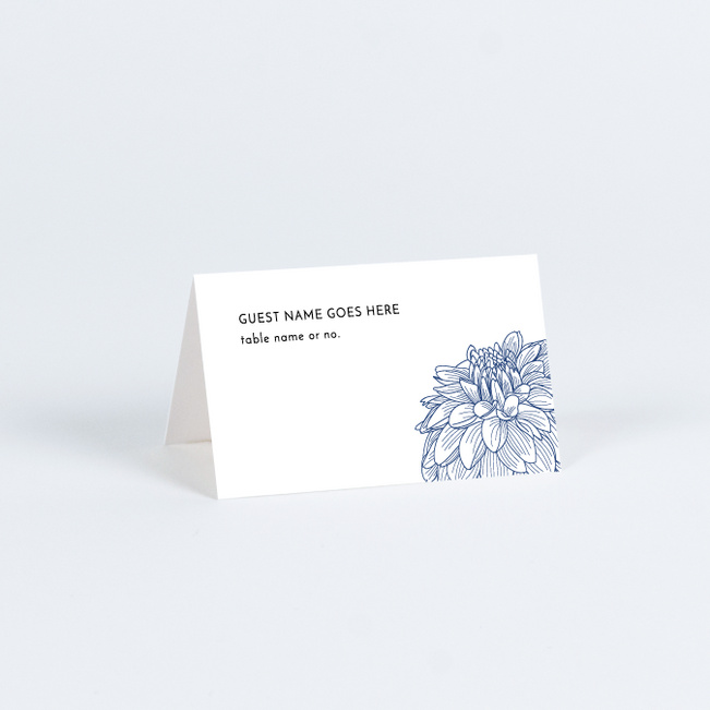 Spring Bloom Wedding Name Cards & Place Cards - Blue