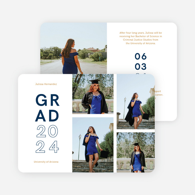 Stacking Achievement Graduation Announcements & Graduation Invitations ...