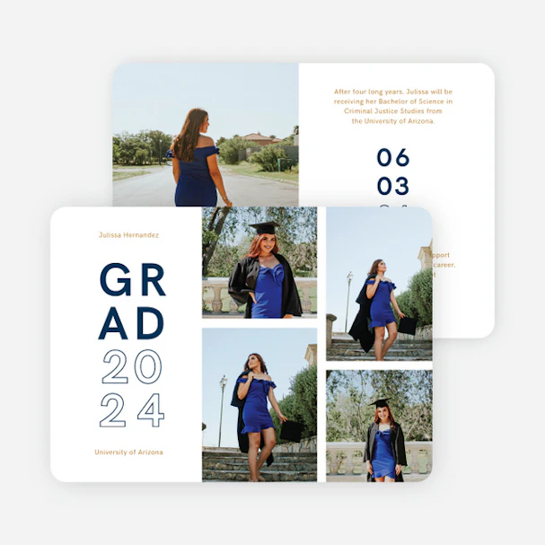 Stacking Achievement Graduation Announcements & Graduation Invitations ...