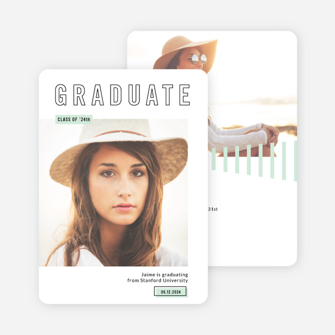 University Graduation Announcements - Green