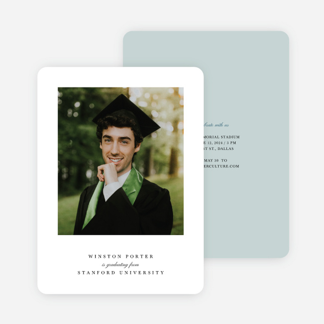 Boldly Written Graduation Announcements & Invitations - Blue