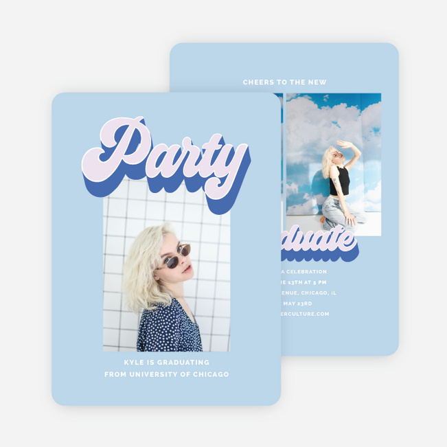 Dreamhouse Diploma Graduation Announcements & Invitations - Blue