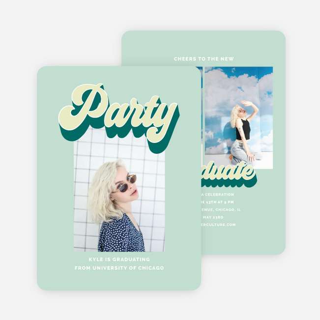 Dreamhouse Diploma Graduation Announcements & Invitations - Green