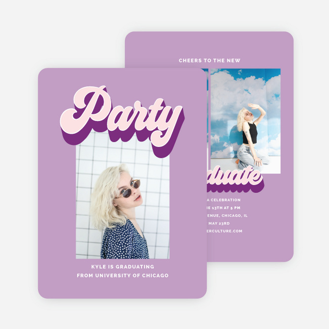 Dreamhouse Diploma Graduation Announcements & Invitations - Purple