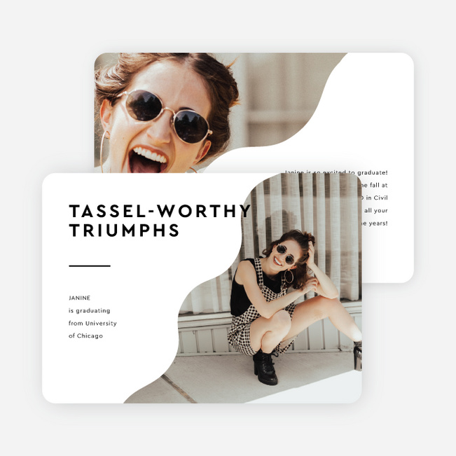 Fluid Futures Graduation Announcements & Invitations - White