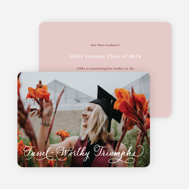 Tassel Triumphs Graduation Announcements & Invitations - Red