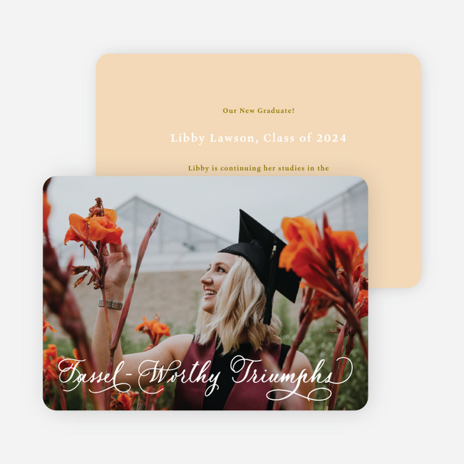 Tassel Triumphs Graduation Announcements & Invitations - Yellow