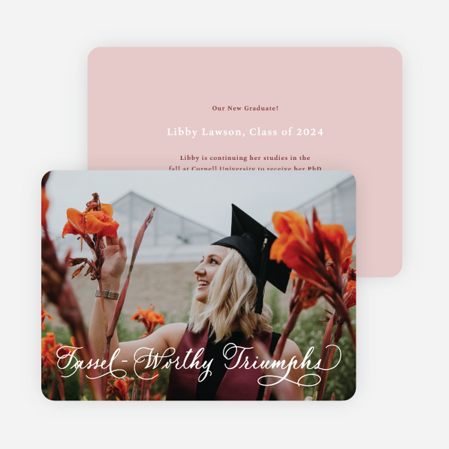 Tassel Triumphs Graduation Announcements & Invitations - Red