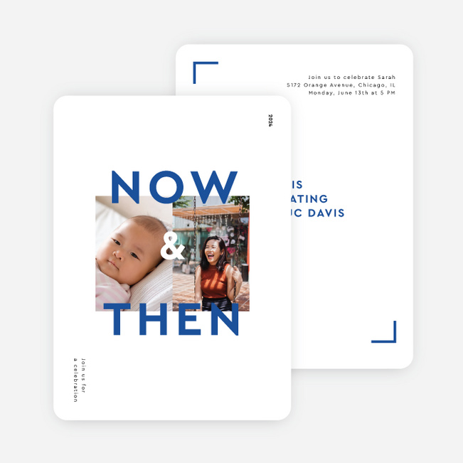 Timeless Transitions Graduation Announcements & Invitations - Blue