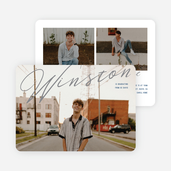 Willfully Wise Graduation Announcements & Invitations - Gray