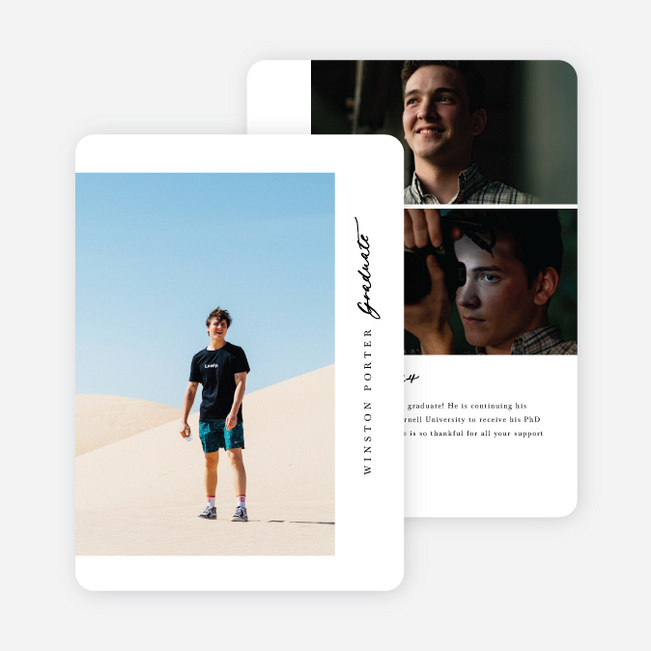 Meet the Achiever Graduation Announcements & Invitations - White