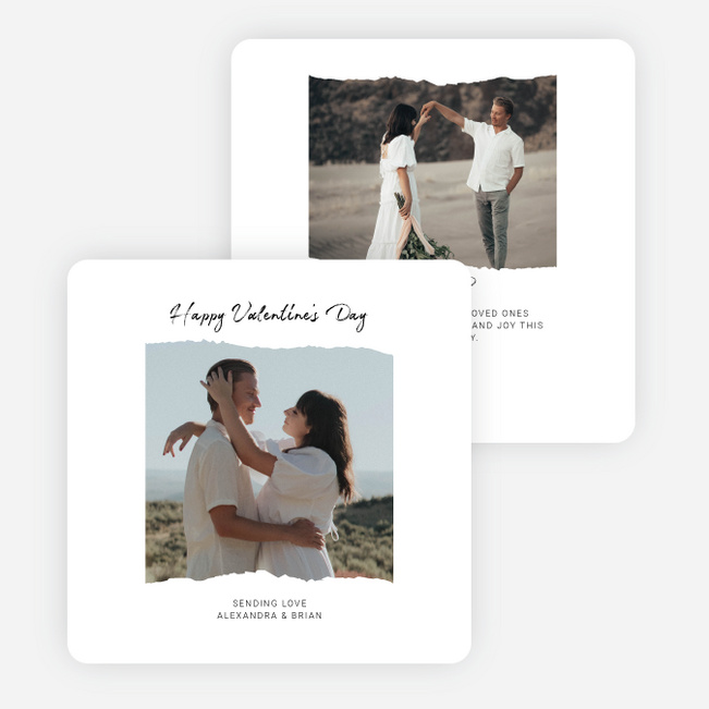 Tear Me a Piece Valentine’s Day Cards - White