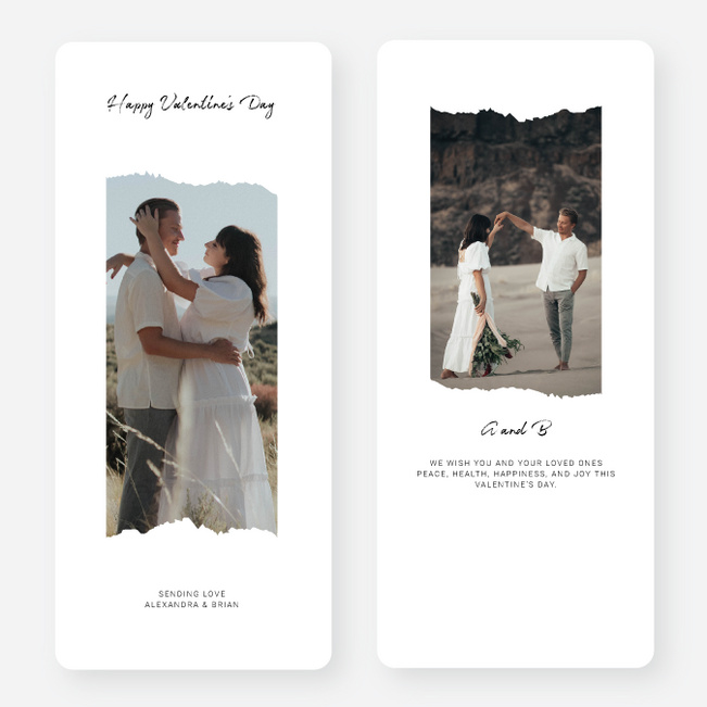 Tear Me a Piece Valentine’s Day Cards - White