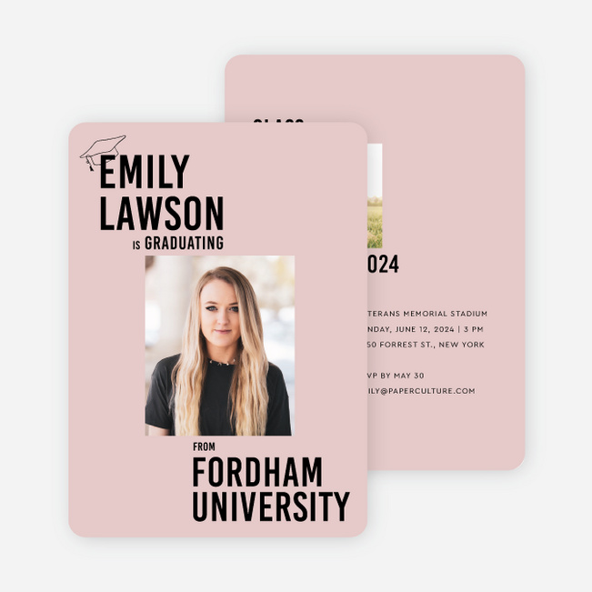 Epic Narrative Graduation Announcements & Invitations - Red