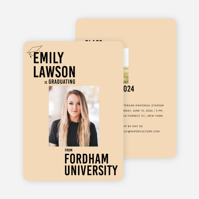 Epic Narrative Graduation Announcements & Invitations - Yellow