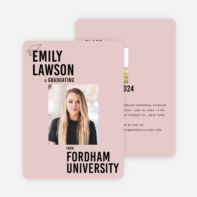Epic Narrative Graduation Announcements & Invitations - Red