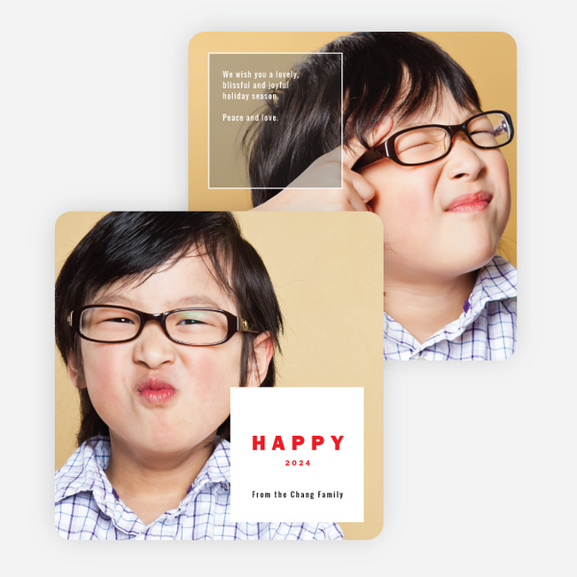 Translucent Wishes Holiday Cards - Red