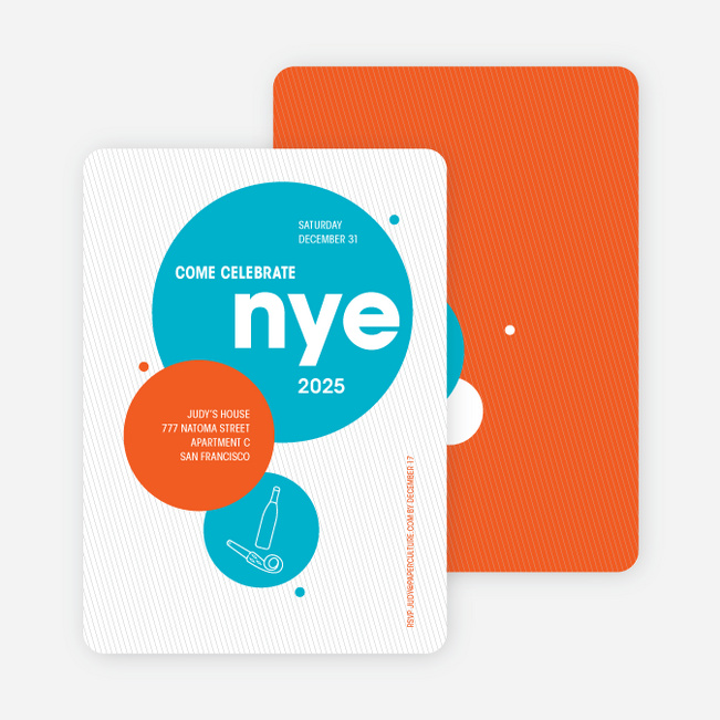 New Year’s Eve Party Invitations - Turquoise