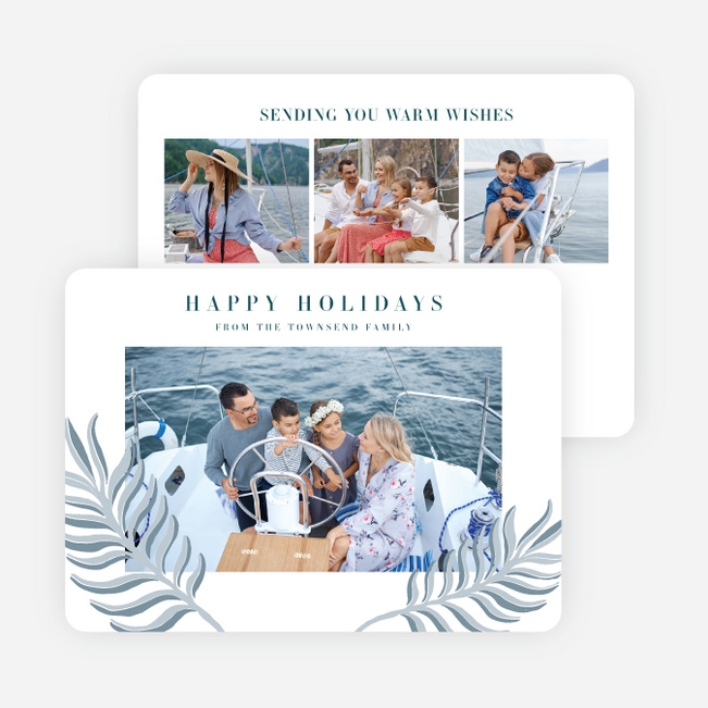 Echoes of Nature Holiday Cards and Invitations - Blue