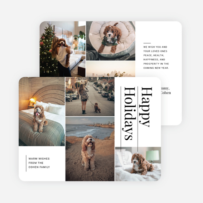 Precious Snapshots Holiday Cards and Invitations - White