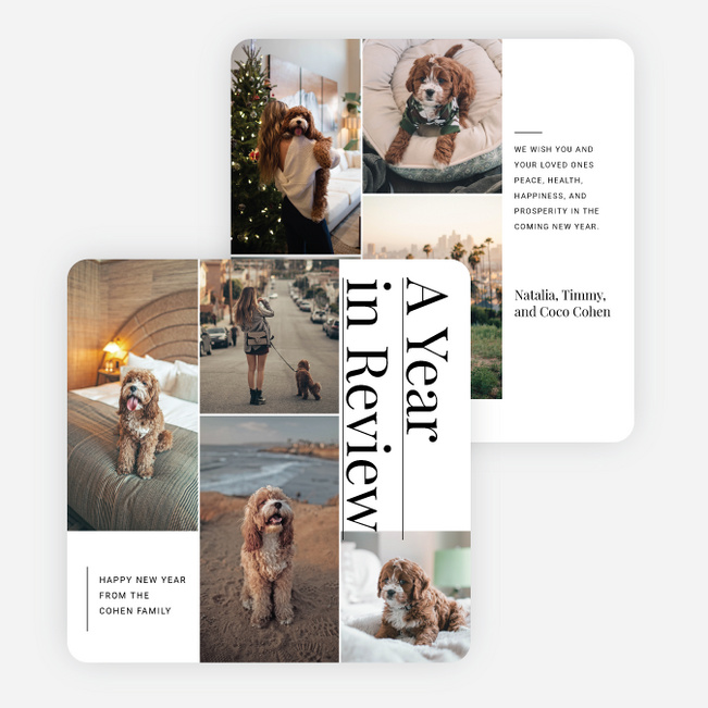 Precious Snapshots New Year Cards and Invitations - White