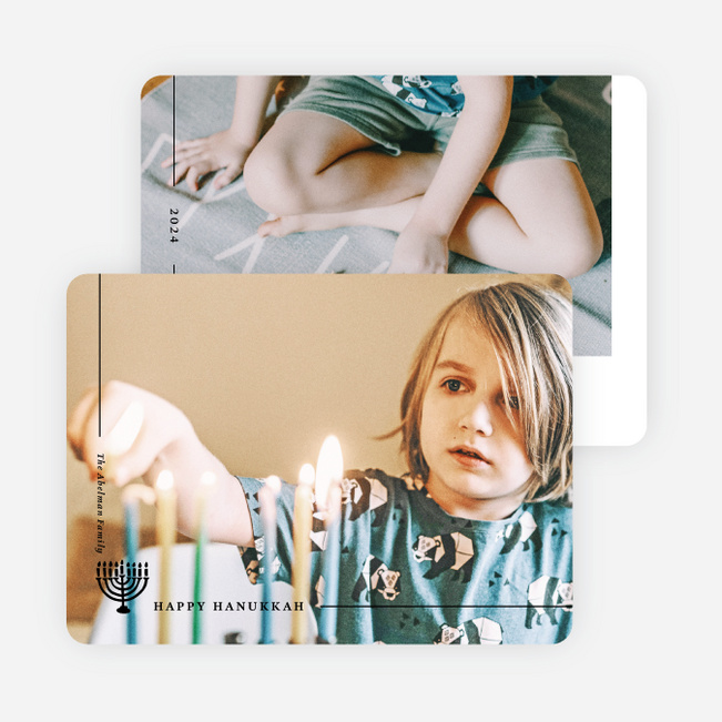Spreading Light & Love Hanukkah Cards - Black