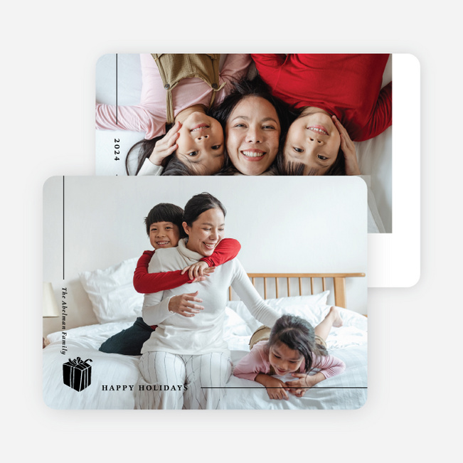 Spreading Light & Love Holiday Cards and Invitations - Black