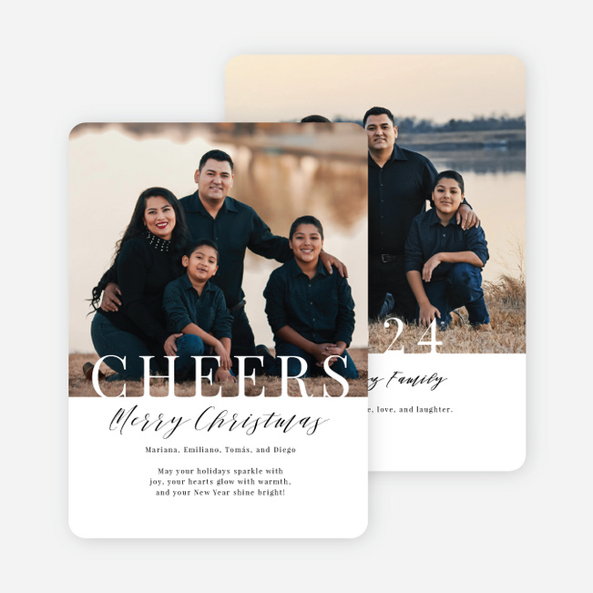 Cheerful Tidings Christmas Cards - White