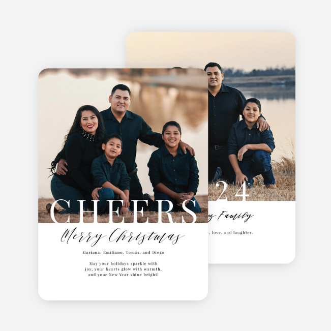 Cheerful Tidings Christmas Cards - White