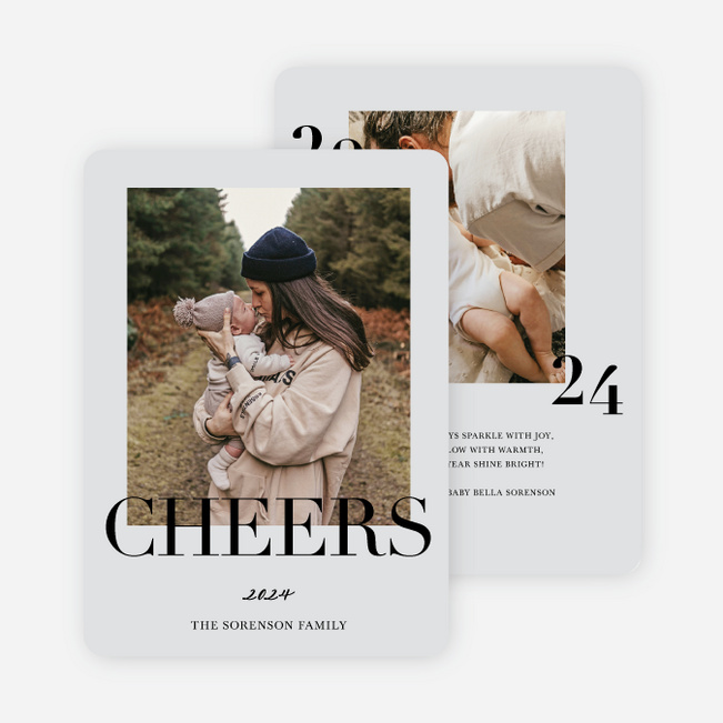 Embracing Cheer Holiday Cards and Invitations - Gray