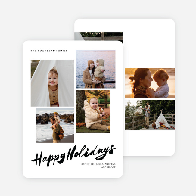 Merry Manifesto Holiday Cards and Invitations - White