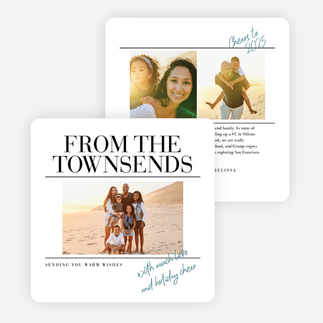 Extra Extra Holiday Cards and Invitations - Blue