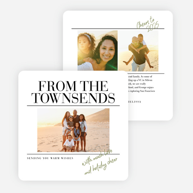 Extra Extra Holiday Cards and Invitations - Green