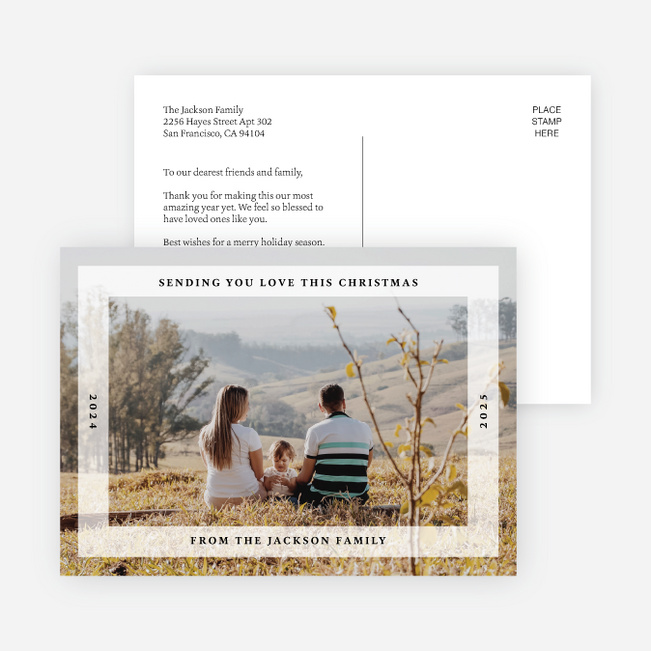 Mod Frame Christmas Cards - White