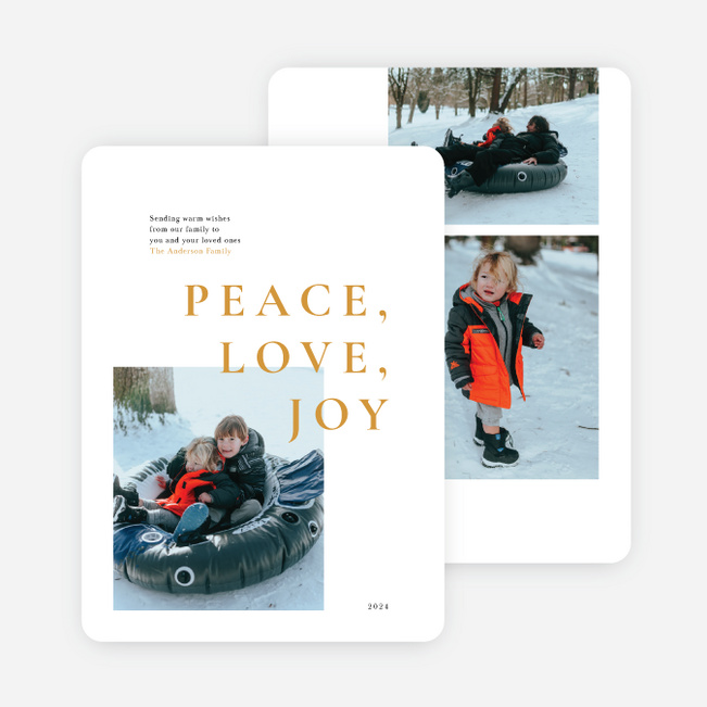 Minimalist Fun Holiday Cards and Invitations - Yellow