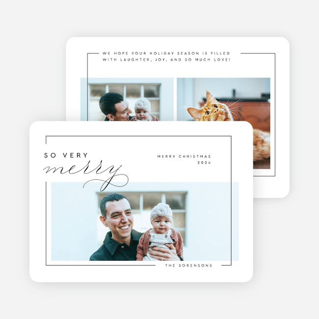 So Very Merry Christmas Cards - White