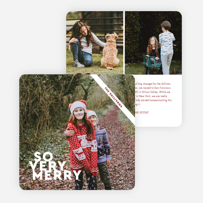 So Very Minimal Christmas Cards - Red