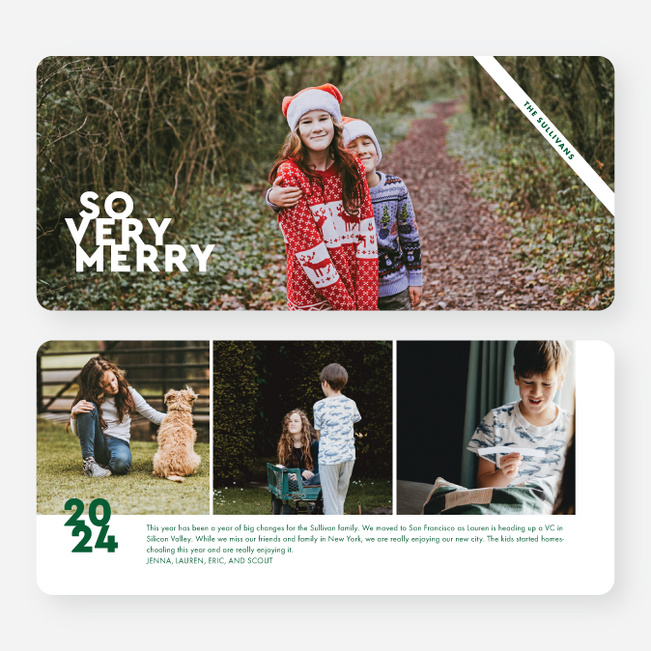 So Very Minimal Christmas Cards - Green