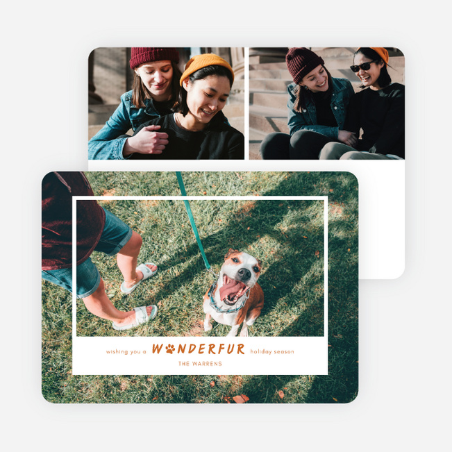 Wonderfur Season Holiday Cards and Invitations - Orange