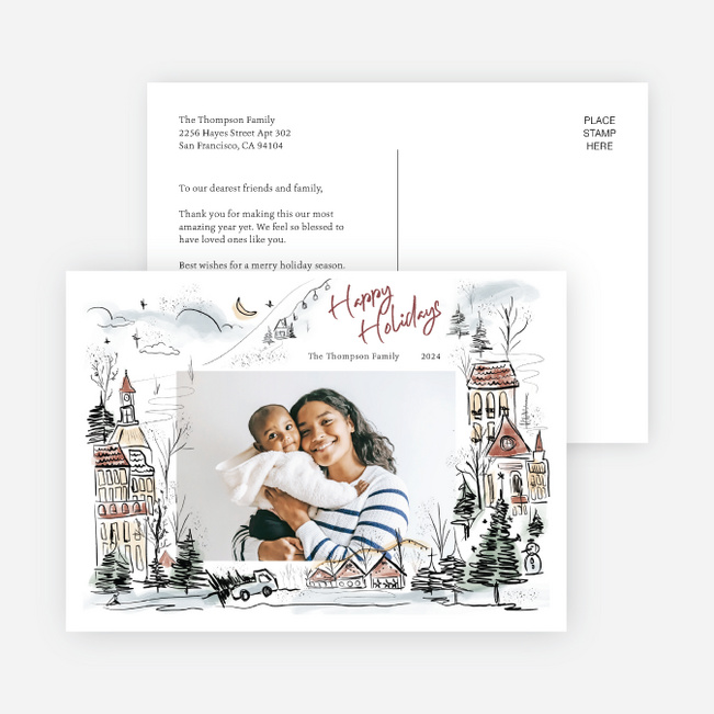 Whimsy Wonderland Holiday Cards and Invitations - White