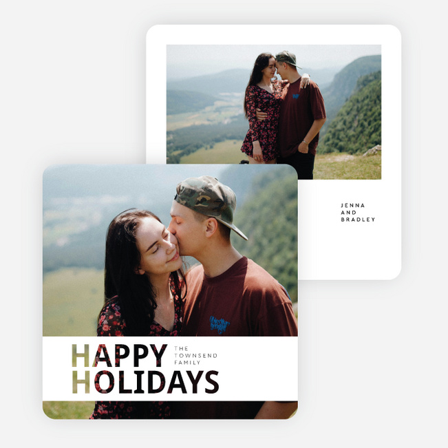 Just Us Holiday Cards and Invitations - White