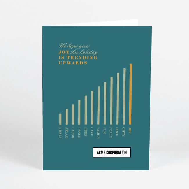 Trending Joy Corporate Holiday Cards & Corporate Christmas Cards - Blue