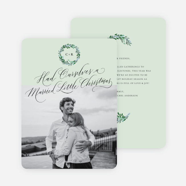 Wreath Warmth Christmas Cards - Green