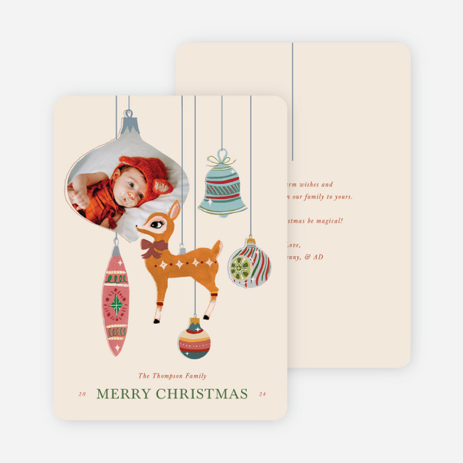 Hanging On to Good Times Christmas Cards - Beige