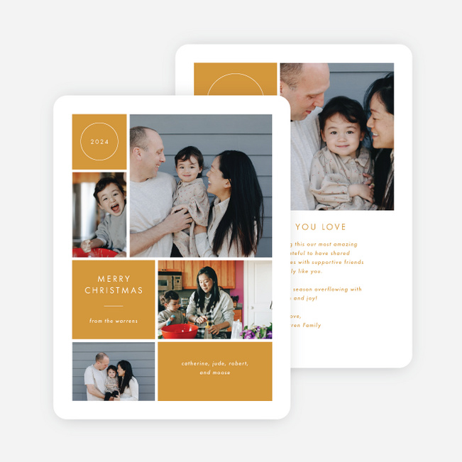 Memory Mosaic Christmas Cards - Yellow