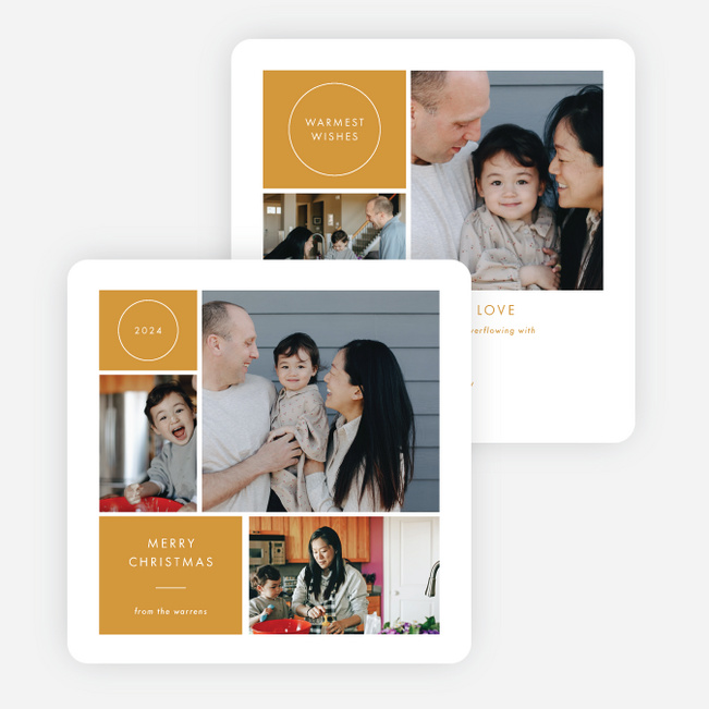 Memory Mosaic Christmas Cards - Yellow